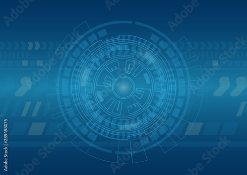 Abstract futuristic background on a blue background - vector illustration