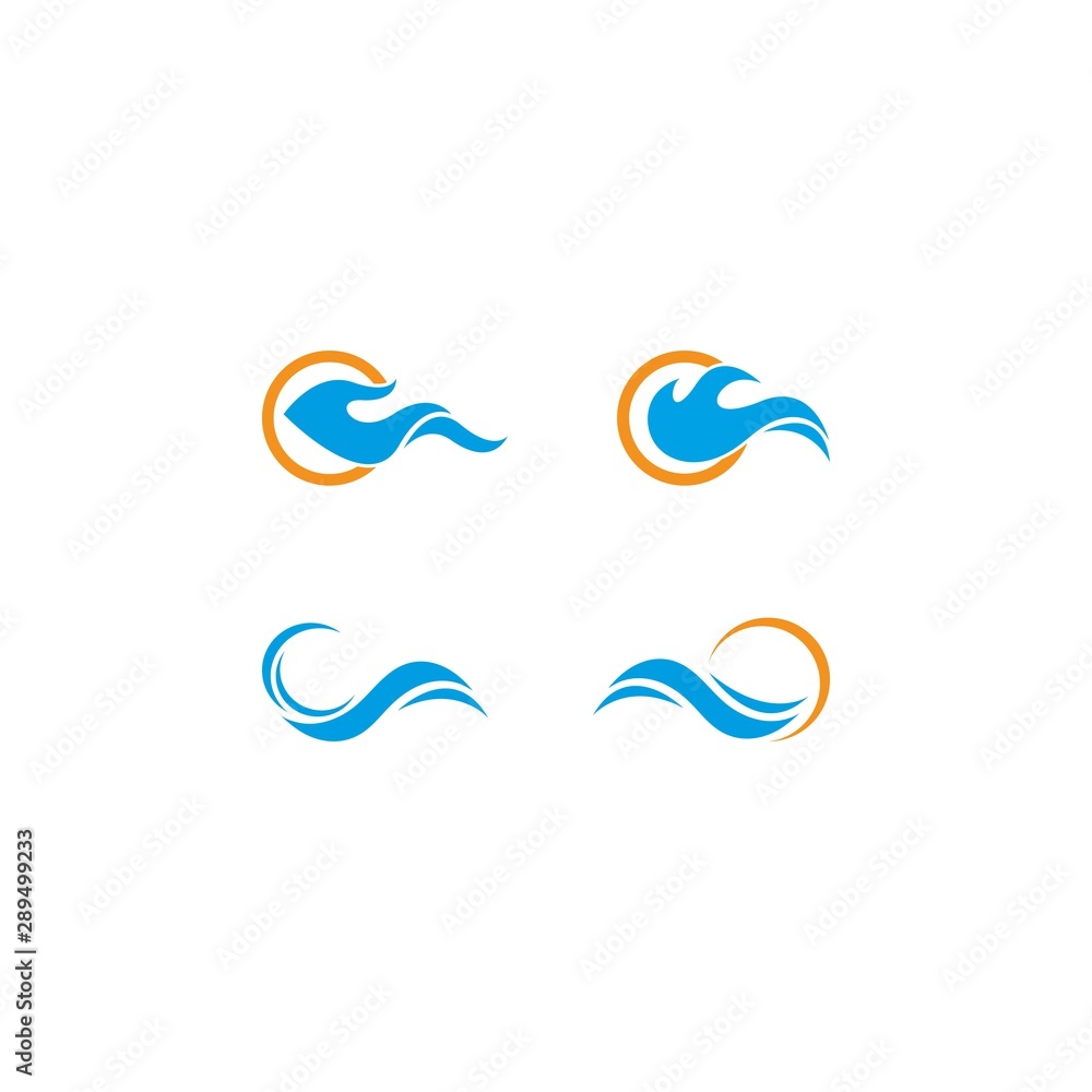 Water Wave symbol and icon Logo Template Water Wave symbol and icon Logo Template