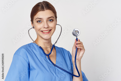 female doctor with stethoscope