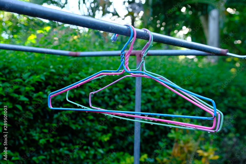 hangers in a row