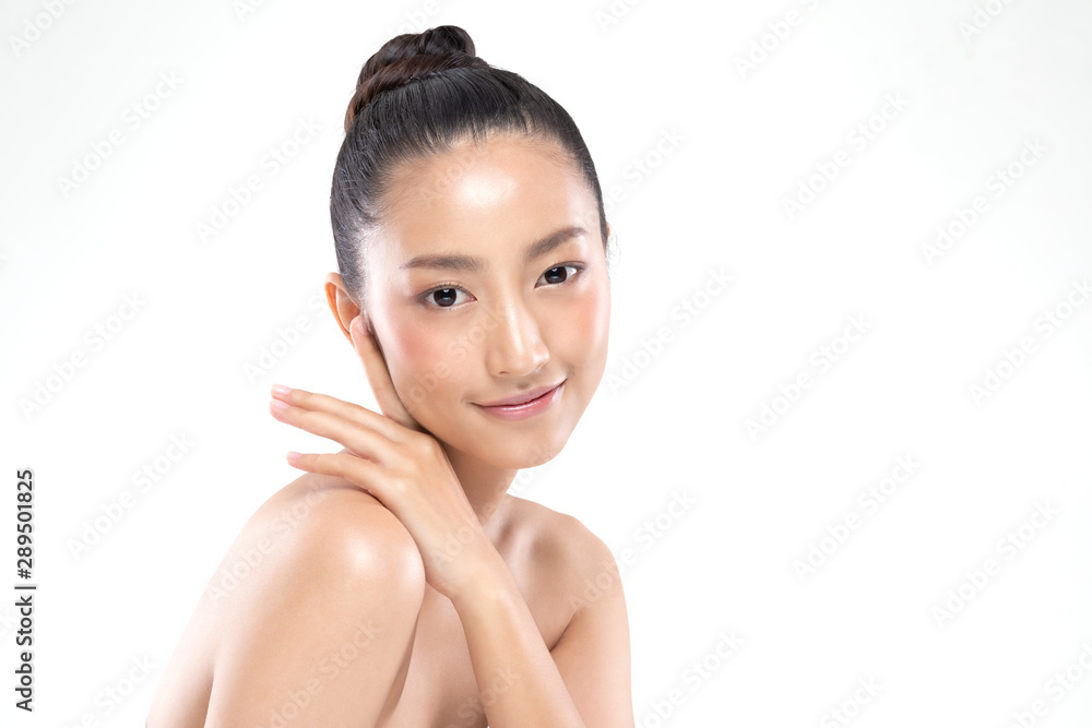 Beautiful Asian woman touching soft cheek smile with clean and fresh skin Happiness and cheerful with positive emotional,isolated on white background,Beauty and Cosmetics Concept Beautiful Asian woman touching soft cheek smile with clean and fresh skin Happiness and cheerful with positive emotional,isolated on white background,Beauty and Cosmetics Concept