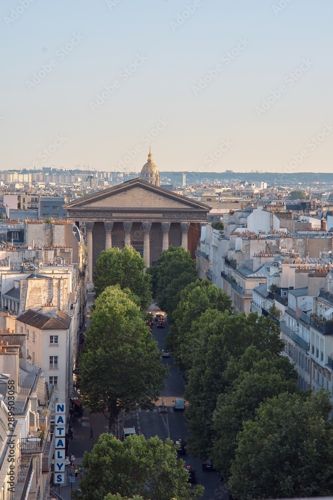 Panorama of Paris, view of the roofs