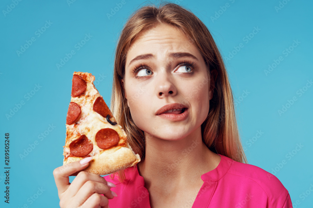 young woman with cake