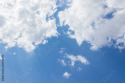 White clouds blue sky background, natural texture.
