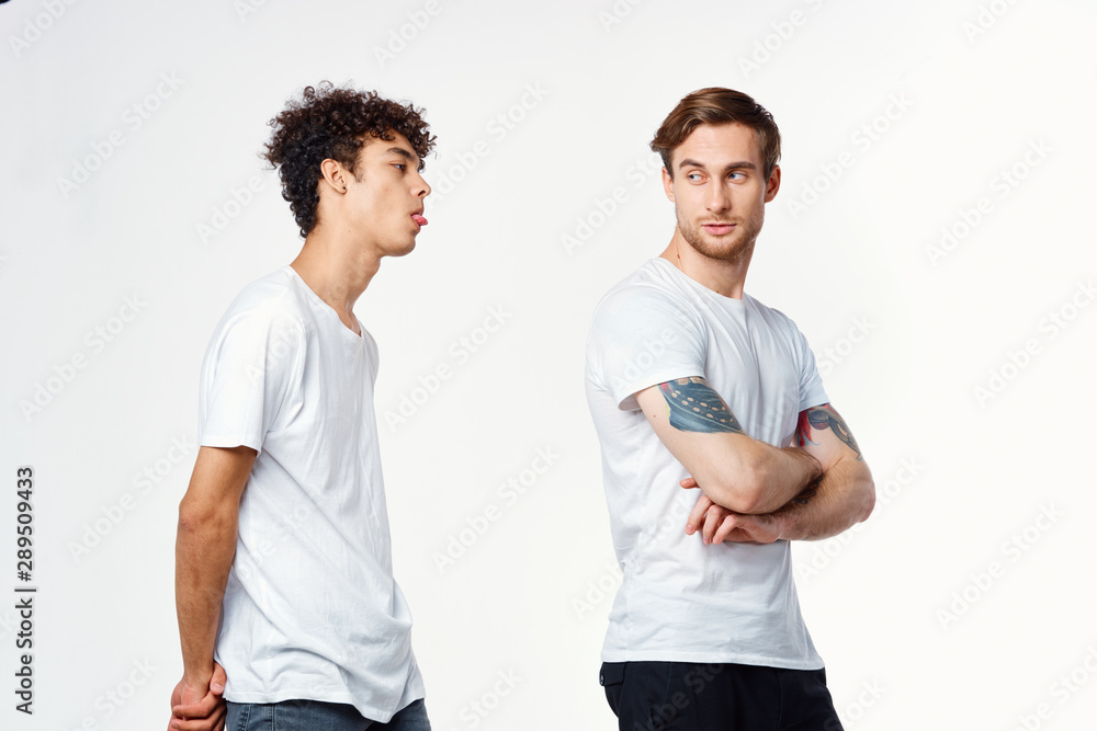 portrait of young man and woman portrait of young man and woman