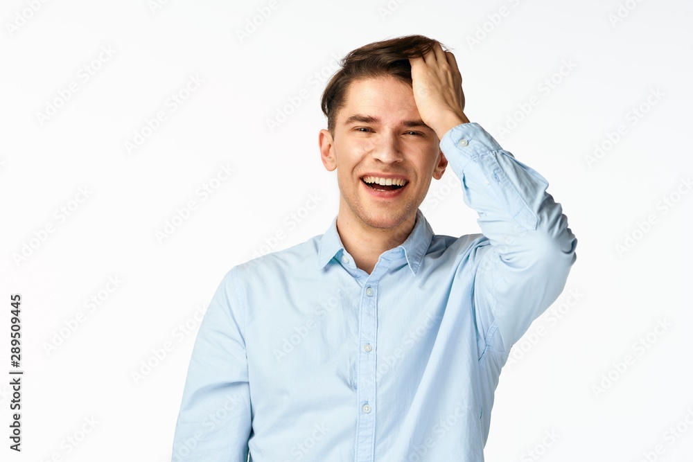 portrait of a young man isolated on white background portrait of a young man isolated on white background