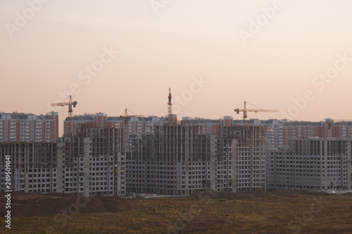 construction of a multi-story residential area