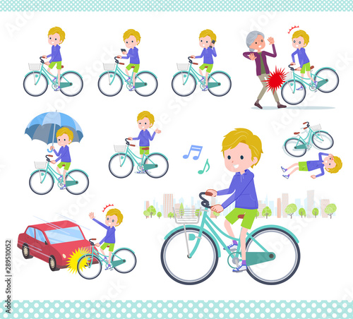 flat type blond hair boy White_city cycle