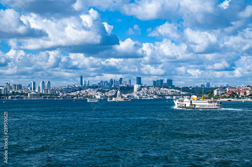 Traditional Istanbul passenger ferry, Turkey.