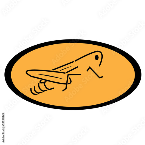 cricket insect logo vector icon