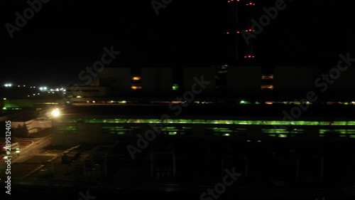 Wallpaper Mural Nuclear power station at night time lapse sequence Torontodigital.ca