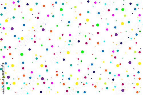 Background with colored dots of different colors. vector seamless pattern