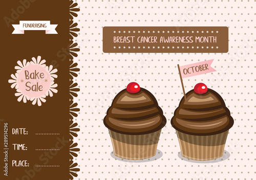 Breast cancer awareness bake sale flyer