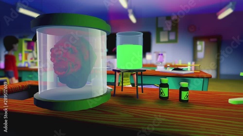 Halloween Evil Class. An evil teacher helps his evil students to bind with their evil spirit companions. (Watch for the spirit appearing behind the teacher :)