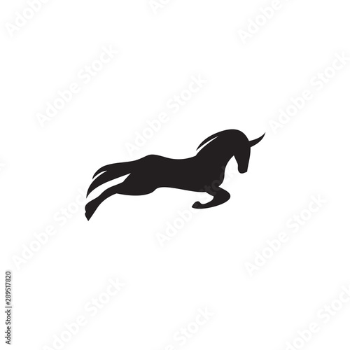 Unicorn mythological animal logo design illustration template