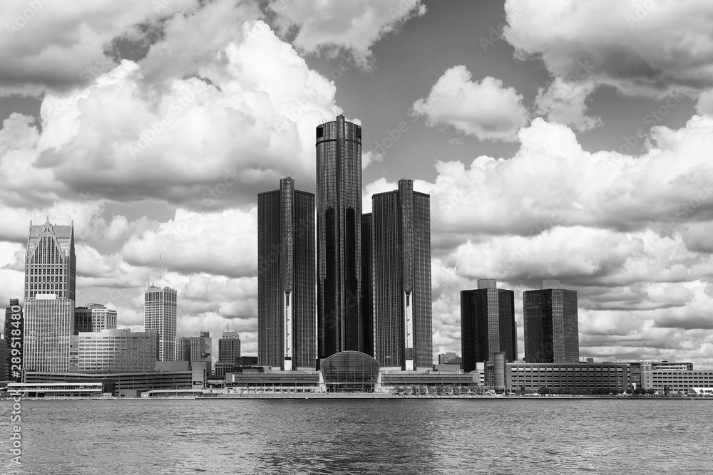 Detroit Skyline across the Detroit River