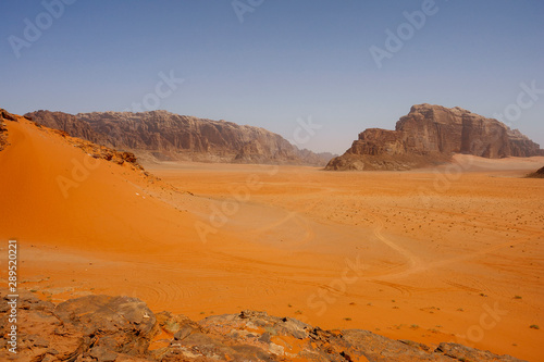 Desert in wadi rum Jordan