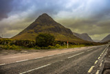 A 82 Road in Scottish Highlands. Glencoe, Lochaber, Scotland, UK