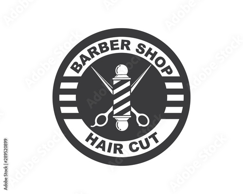 barber shop icon logo vector icon