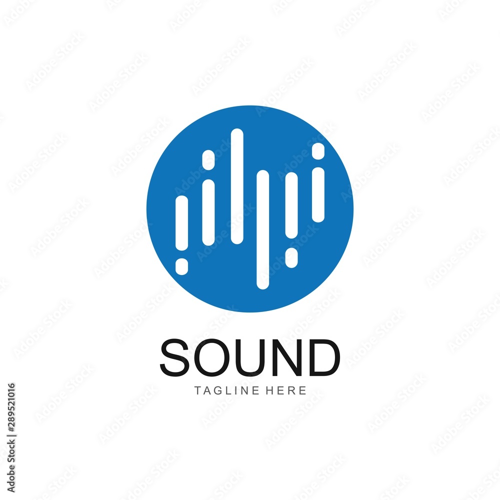 Sound wave graphic design template vector isolated illustration Sound wave graphic design template vector isolated illustration