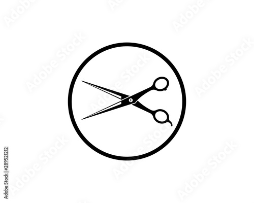 scissor icon logo vector illustration photo