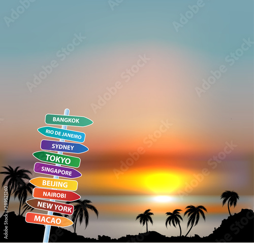 Exotic trip vector background