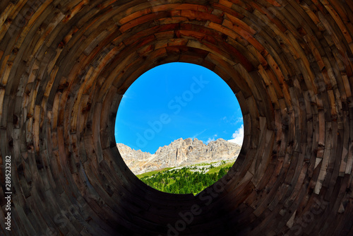 Passo di Pampeago, where the installation 