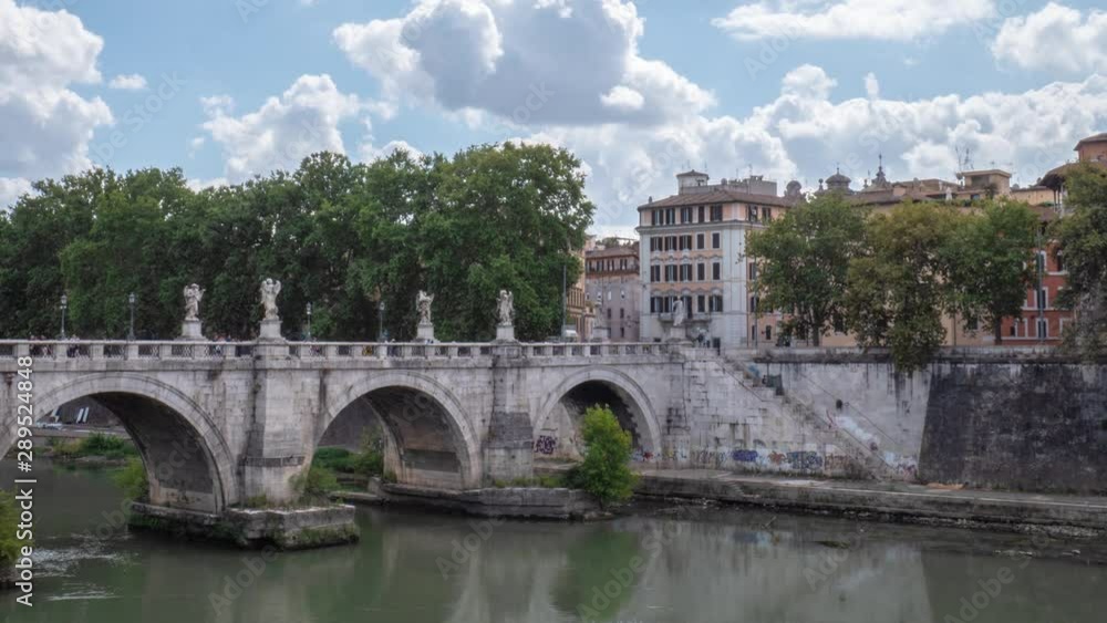 View of Roman Bridge, Time lapse. View of Roman Bridge, Time lapse.