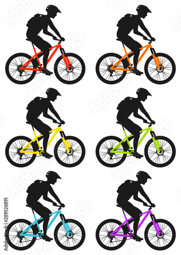 VTT X country homme planche couleurs 