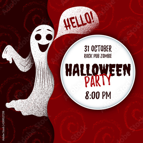 Halloween party banner with spook
