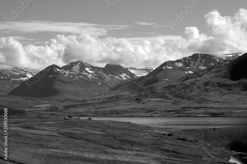 Landschaft am Ufer des Sees Miklavatn - Island photo