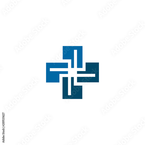 Medical logo design with using cross illustration template