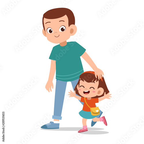 kids with parent on first day school