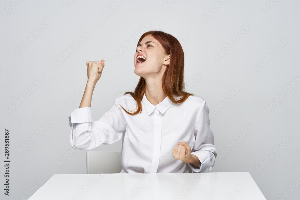 young woman in office
