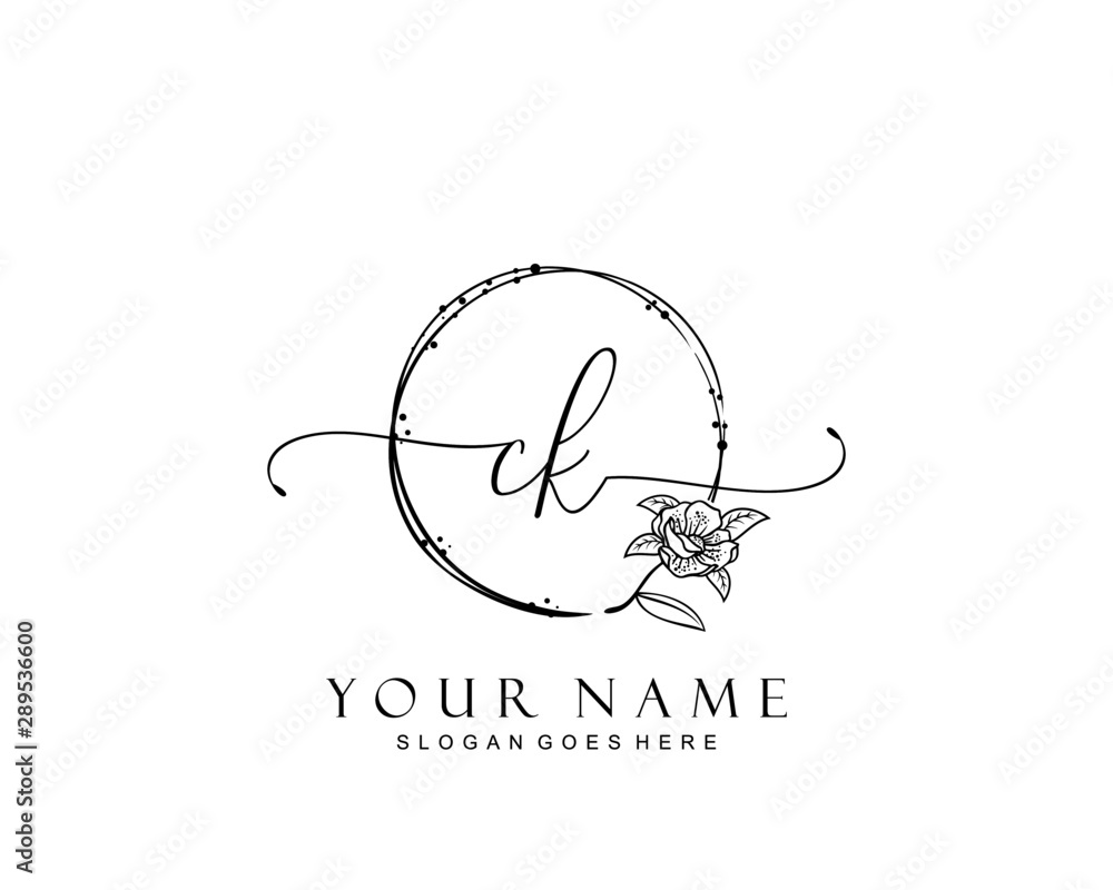 Initial Beauty Monogram Elegant Logo Design Handwriting Logo Initial  Signature Stock Vector by ©Alcotra 349668242