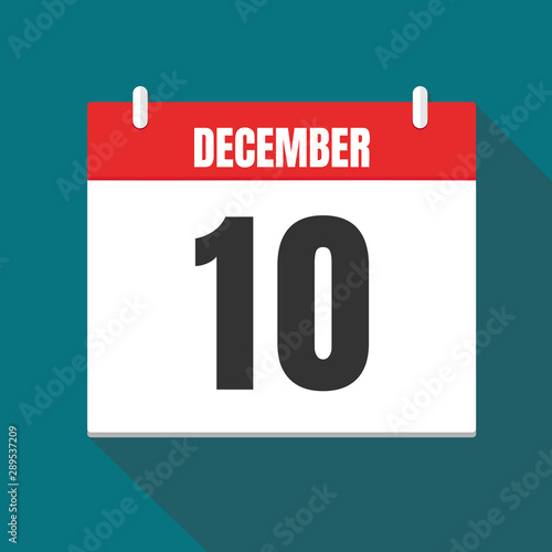 Calendar Date - Desember 10. Planning. Time management.