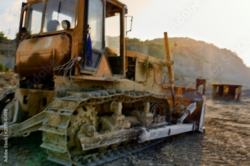 bulldozer at construction site
