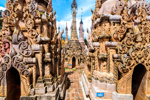 amazing Mwe Taw Kakku pagoda complex in myanmar photo