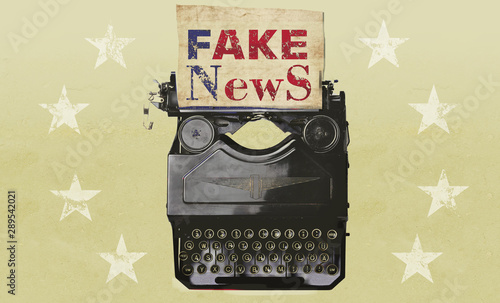 concept illustration of fake news press D