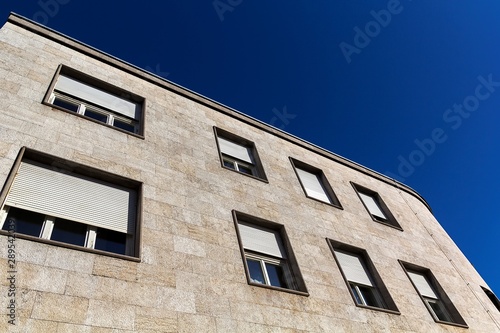 Corporate building marble facade