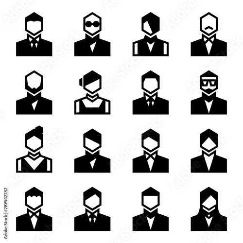 ordinary people icon set. 48 x 48 pixels complete. 