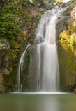 Long exposure beautiful view on a waterfall near Kaleytsa village. Bulgaria. 