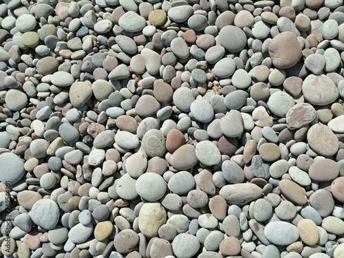 Pebbles on the beach background