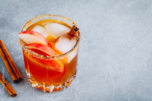 Photography Apple cider moscow mule for Halloween or Thanksgiving in glass