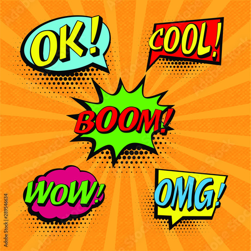 Comic speech collection. cartoon speech.