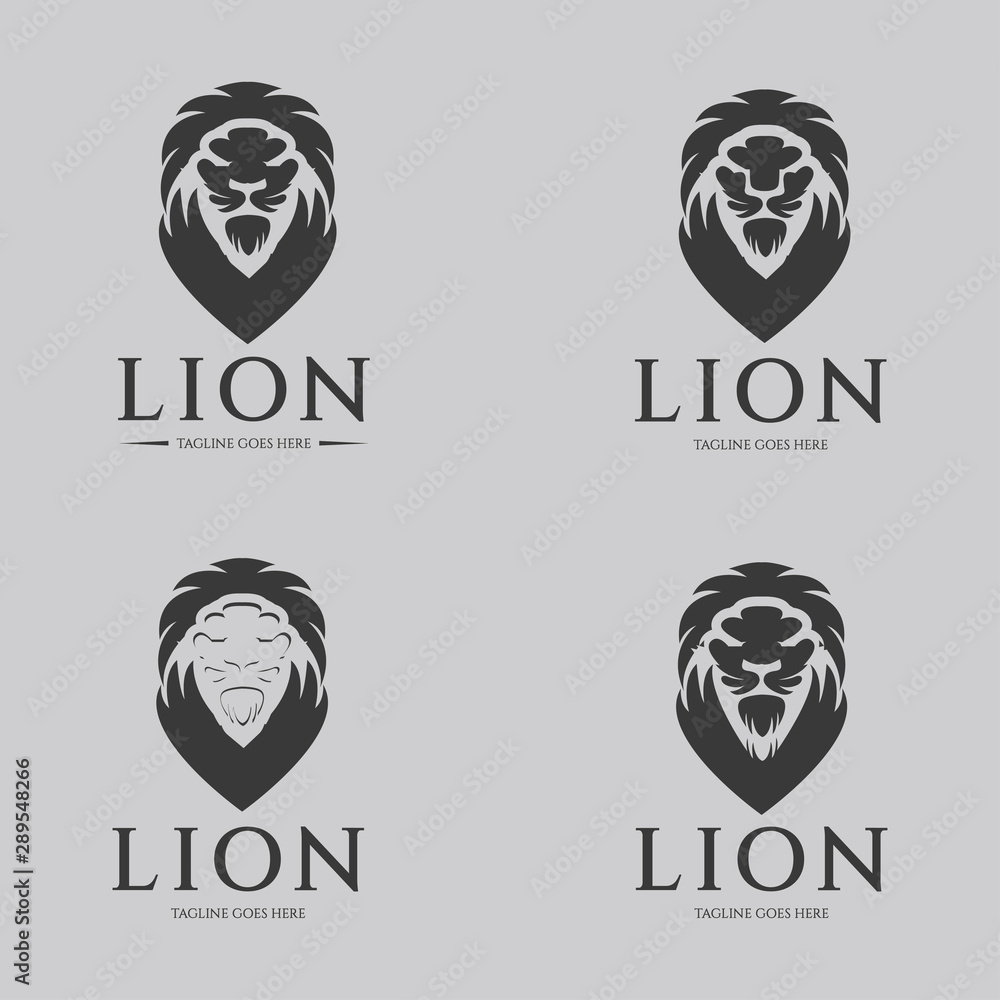 Lion logo design template. Vector illustration Lion logo design template. Vector illustration