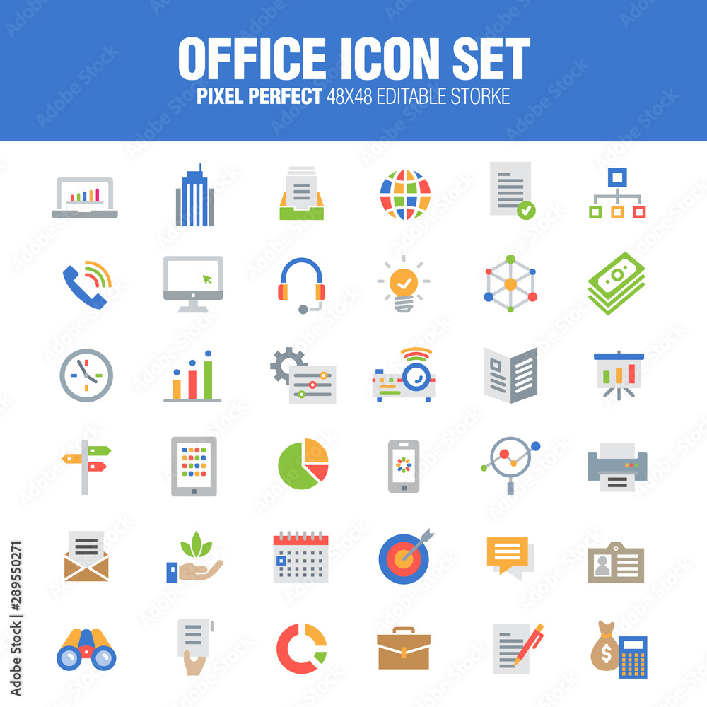 office icon set. 48 x 48 pixels complete. office icon set. 48 x 48 pixels complete.