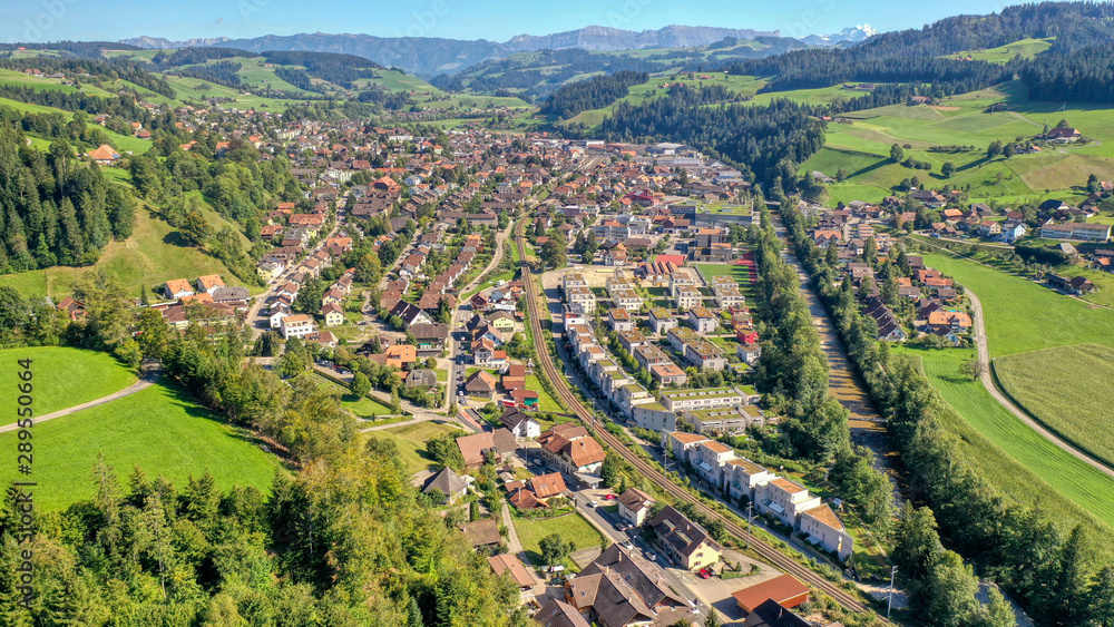 Luftaufnahme aus dem Emmentaler Langnau