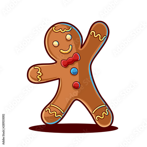 gingerbread man isolated on white background