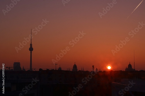 Sunset Berlin Skyline